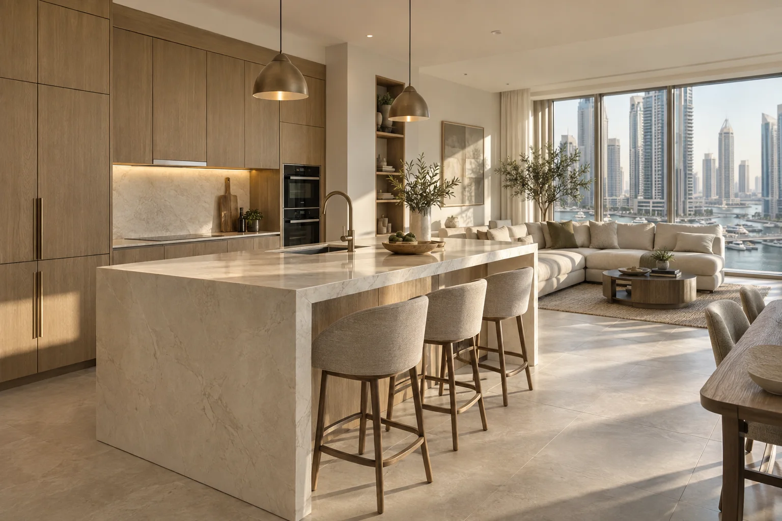 Marina apartment kitchen